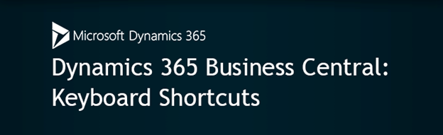 Business Central Keyboard Shortcuts