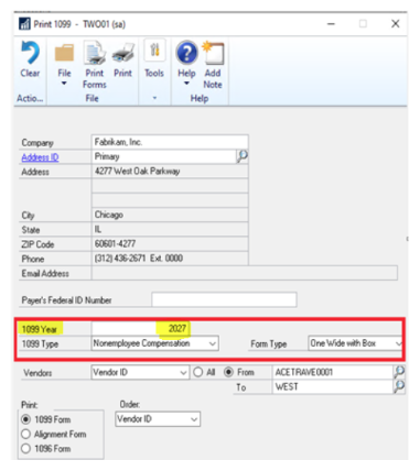 Dynamics GP Year-End Payables Management Form in 2024