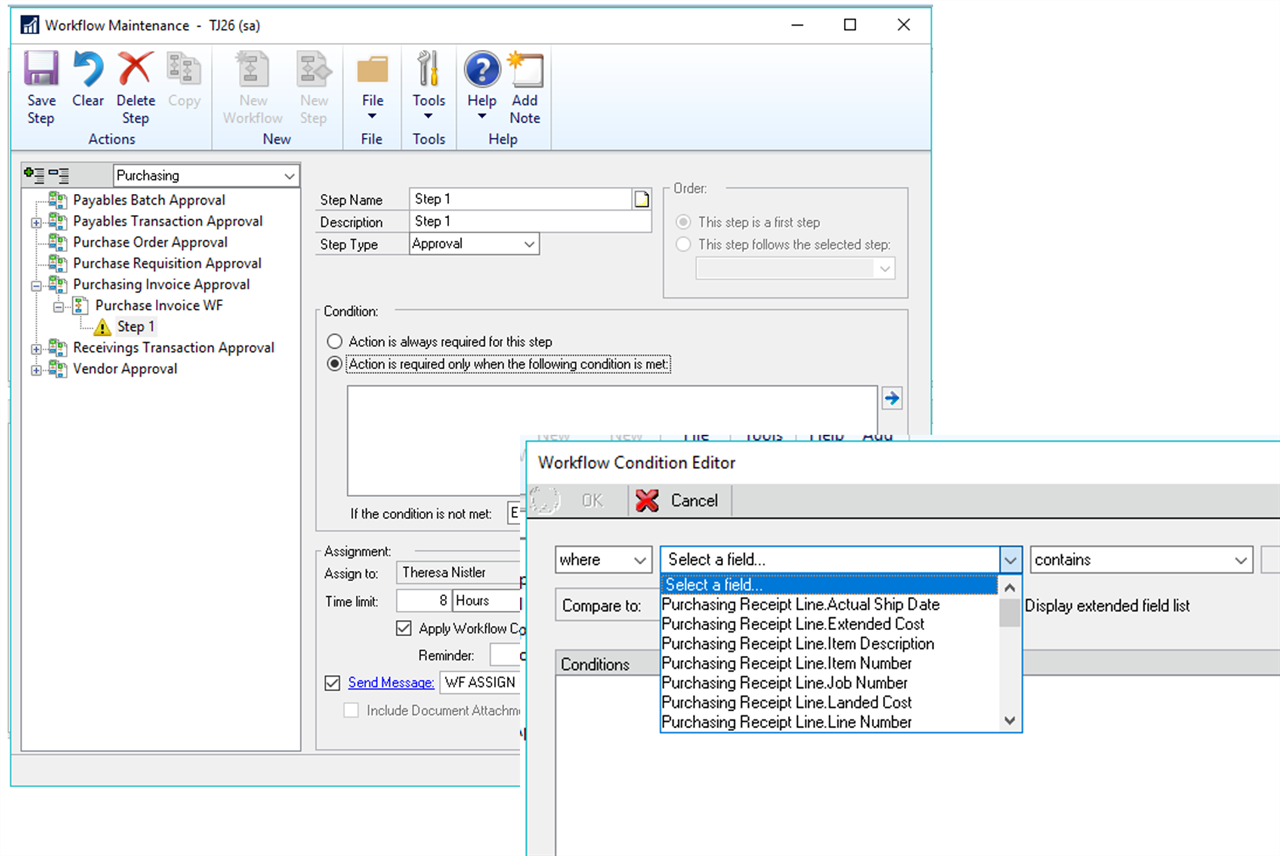 Microsoft Dynamics Gp 2018 Feature New Workflows 7310