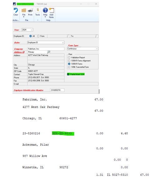 Payroll Mask SSN 1099