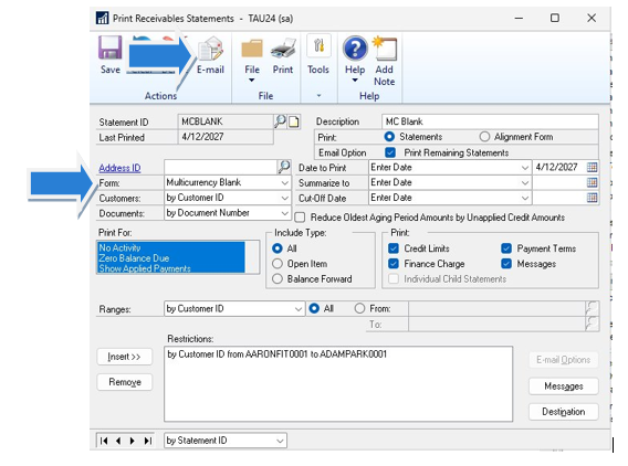 Microsoft Dynamics GP October 2024 Release New Feature – New Templates! Multi-currency Blank form