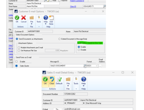 Microsoft Dynamics GP October 2024 Release New Feature – Display Customer & Vendor email address