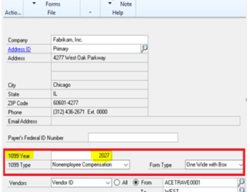 Microsoft Dynamics GP Year-End 2024: Payables Management Form changes